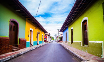 The small and colorful buildings of Central America