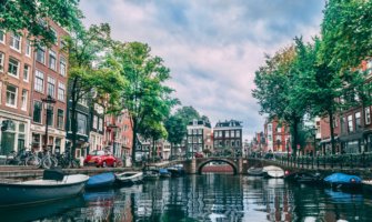 The calm canals of Amsterdam, Netherlands